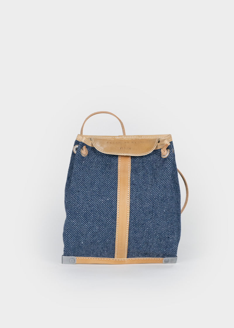 Denim/Naturale | Mini bag sostenibile Tommaso Cecchi de Rossi x Rifò