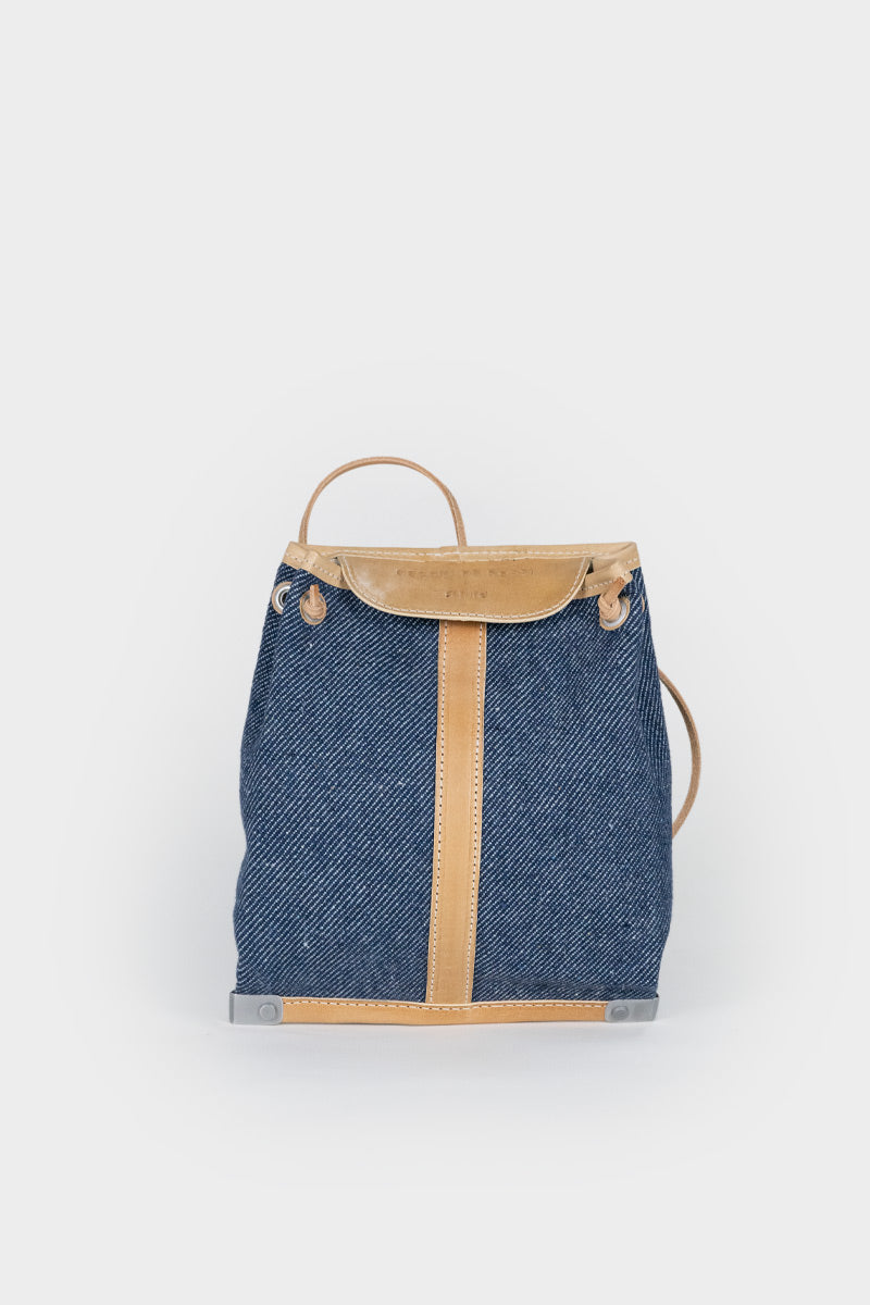 Denim/Naturale | Mini bag sostenibile Tommaso Cecchi de Rossi x Rifò