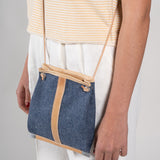 Denim/Naturale | Mini bag sostenibile Tommaso Cecchi de Rossi x Rifò