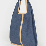 Denim/Naturale | Shoulder bag denim rigenerato Cecchi De Rossi x Rifò