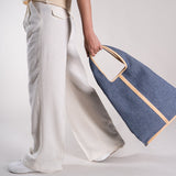 Denim/Naturale | Shoulder bag denim rigenerato Cecchi De Rossi x Rifò