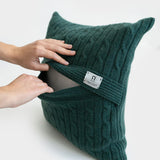 Verde Serpentino | Copricuscino Cashmere Rigenerato