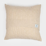 Copricuscino Cashmere Rigenerato Nedo Beige Camomilla - Rifò moda circolare made in Italy