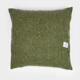 Mouline Verde Broccoli | Copricuscino trecce cashmere rigenerato