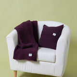 Viola Mosto | Copricuscino trecce cashmere rigenerato