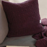 Viola Mosto | Copricuscino trecce cashmere rigenerato