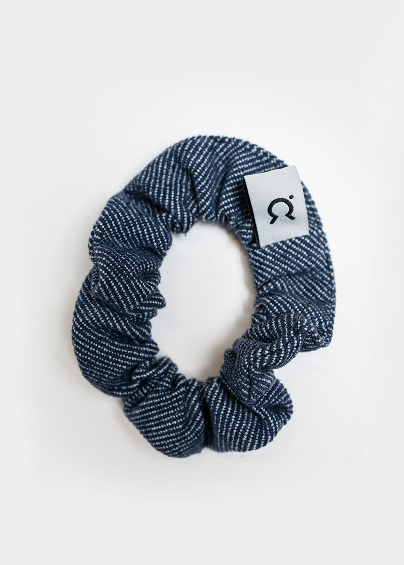 Scrunchie jeans rigenerato