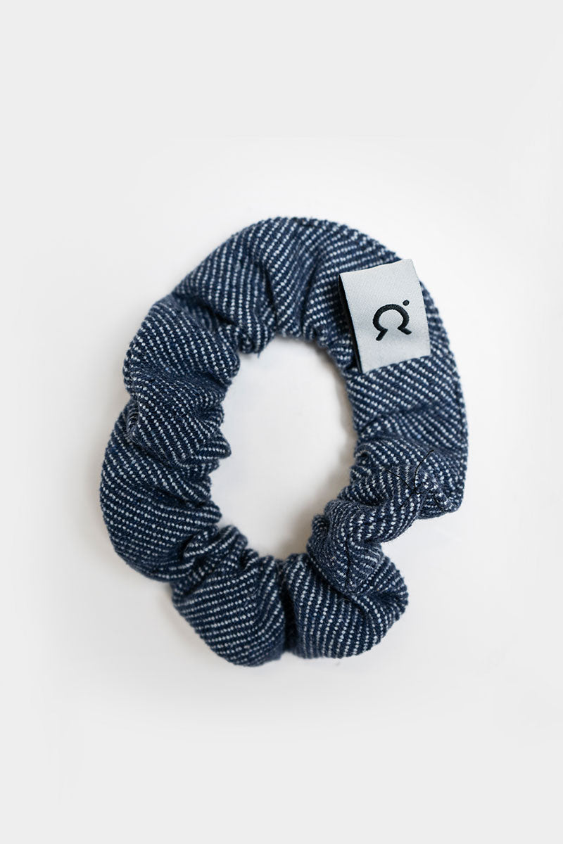 Scrunchie jeans rigenerato