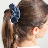 Scrunchie jeans rigenerato