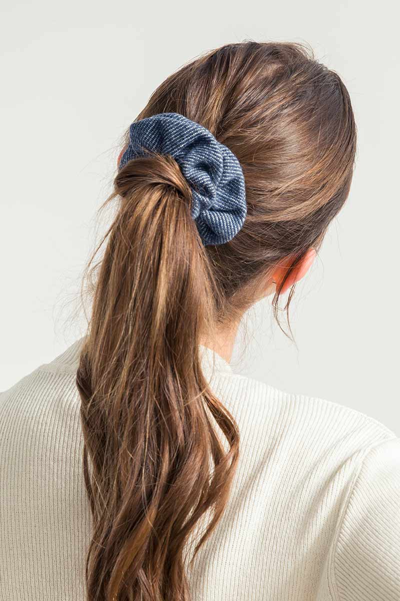 Scrunchie jeans rigenerato