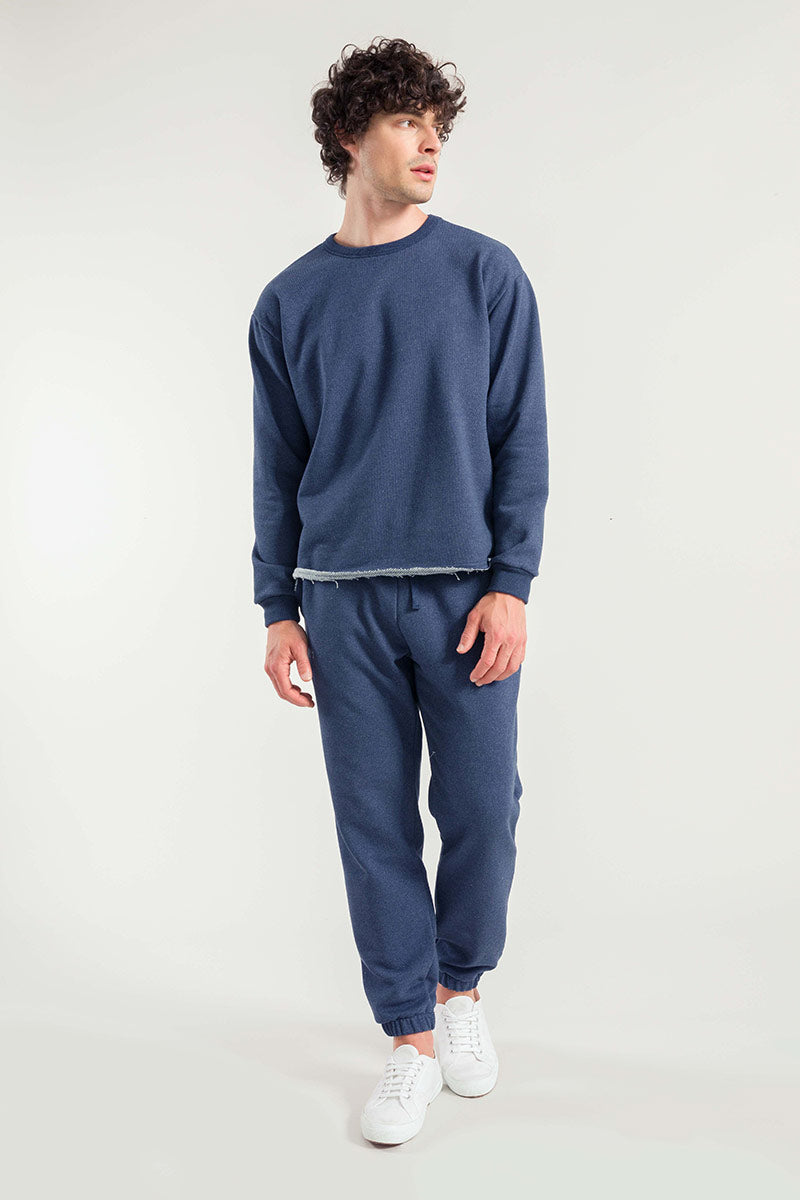 Blu Baltico | Joggers Uomo Cotone Jeans Rigenerato Roger