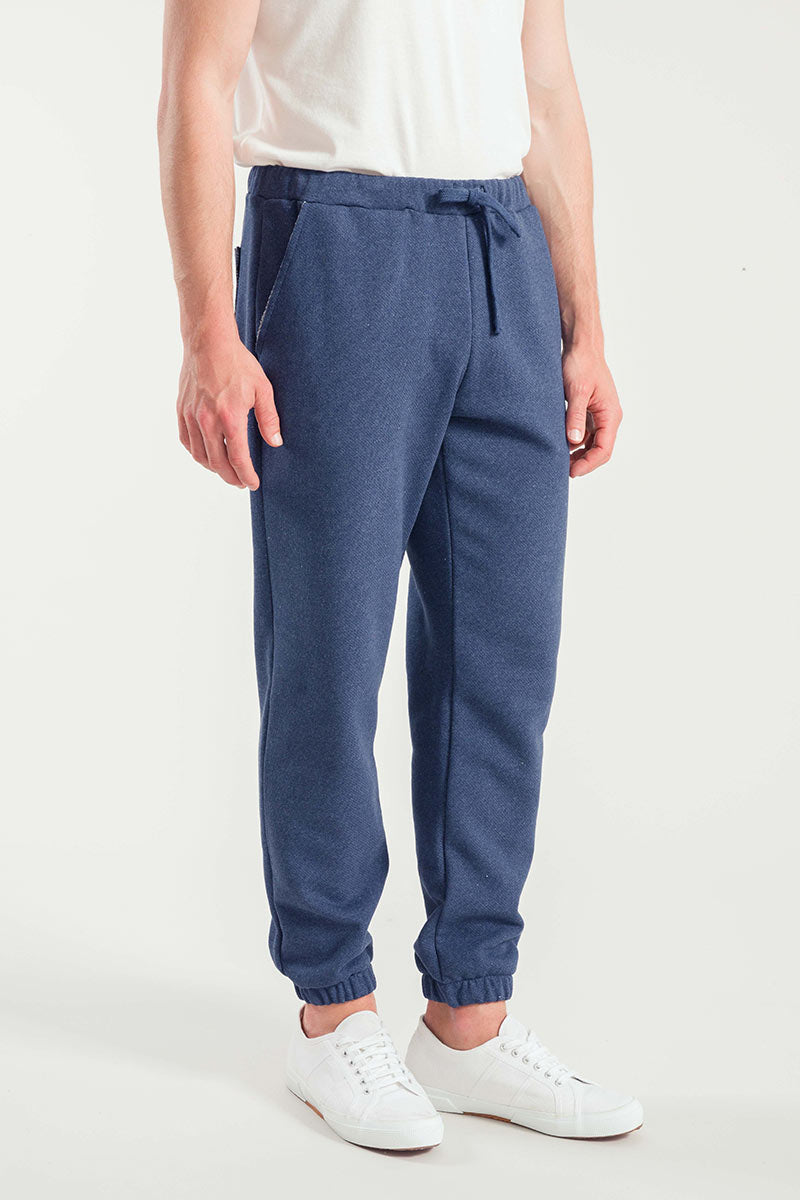 Blu Baltico | Joggers Uomo Cotone Jeans Rigenerato Roger