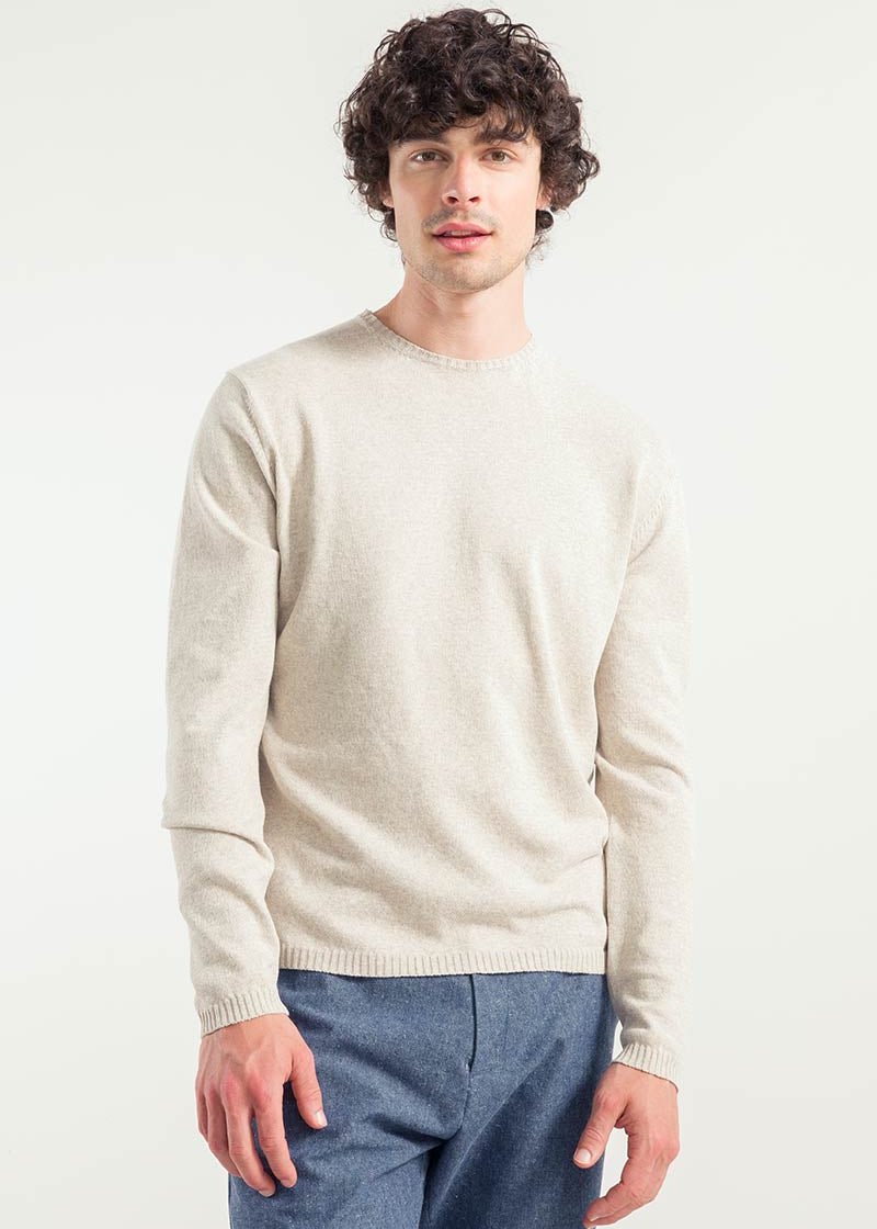 Beige Avena | Maglia Uomo Cotone Rigenerato Edoardo