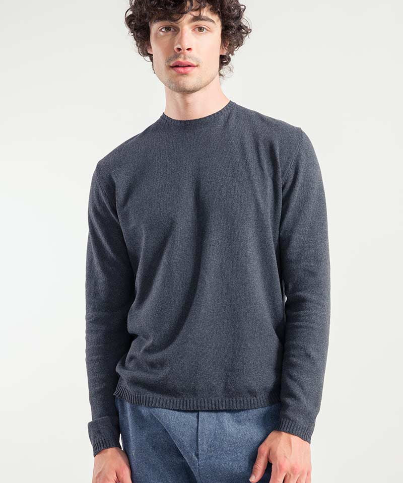 Grigio Antracite | Maglia Uomo Cotone Rigenerato Edoardo