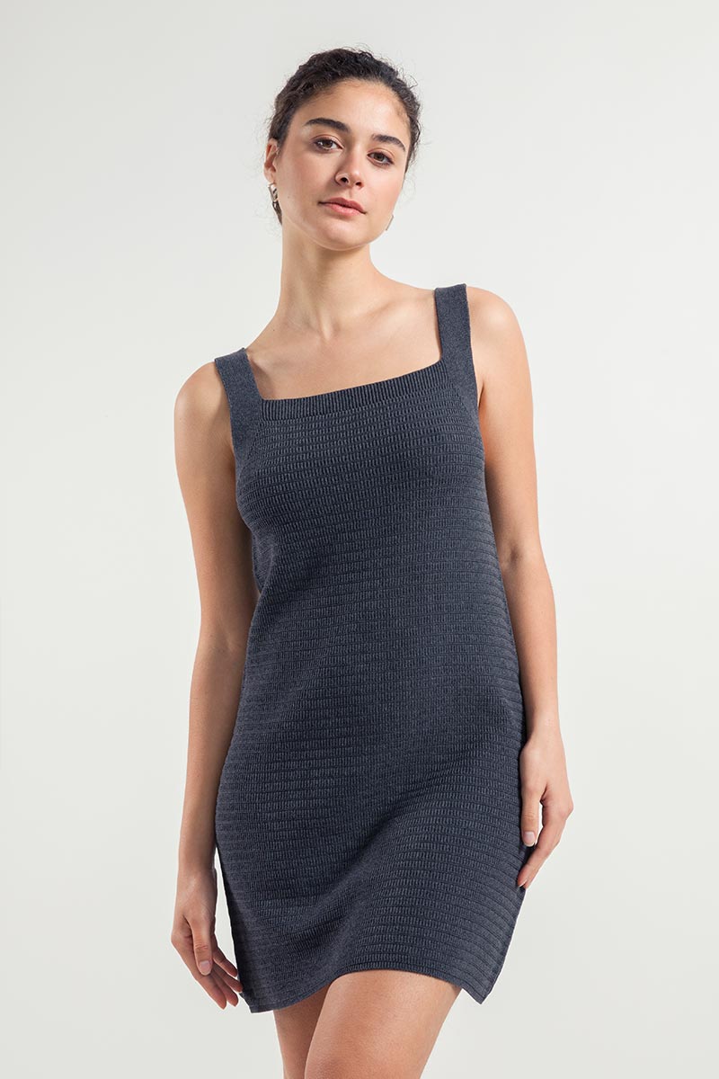 Abito Tubino in Maglia Donna Cotone Rigenerato Luna Grigio - Rifò