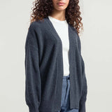 Grigio Antracite | Cardigan Donna Cotone Rigenerato Irma