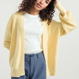 Giallo Crema | Cardigan Donna Cotone Rigenerato Irma