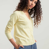 Giallo Crema | Cardigan Donna Cotone Rigenerato Lucia