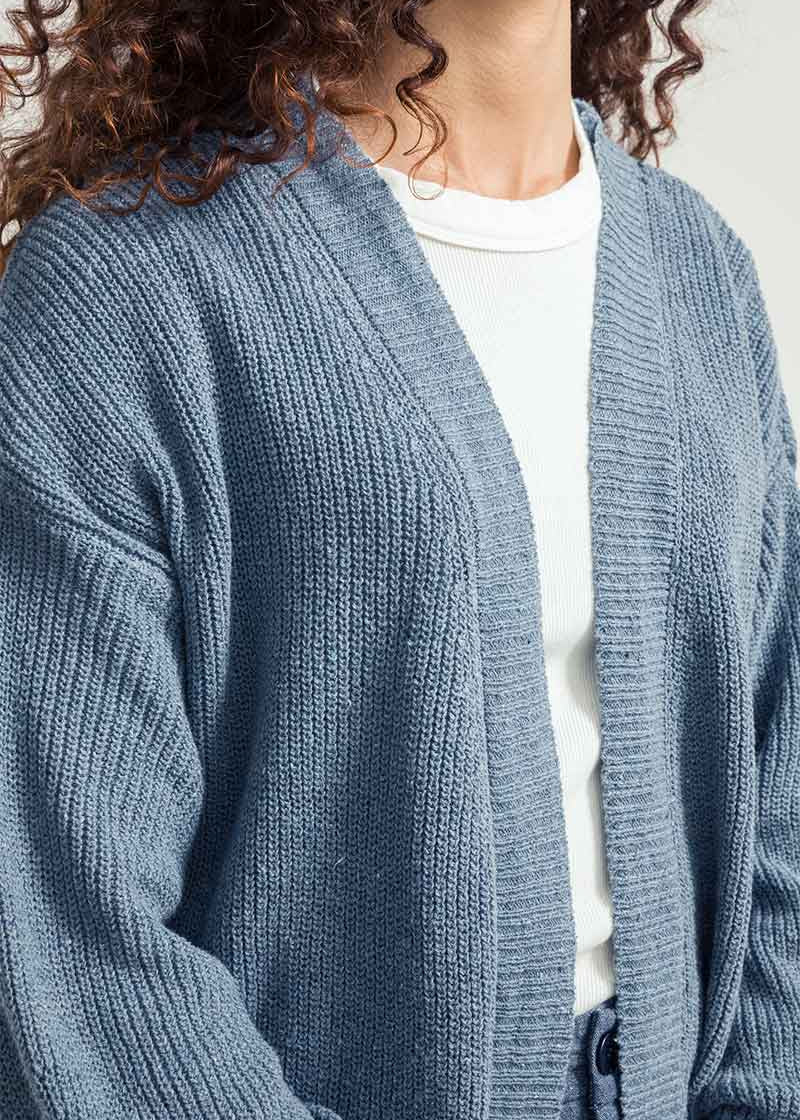 Blu Atlantico | Cardigan Cotone Donna Jeans Rigenerato