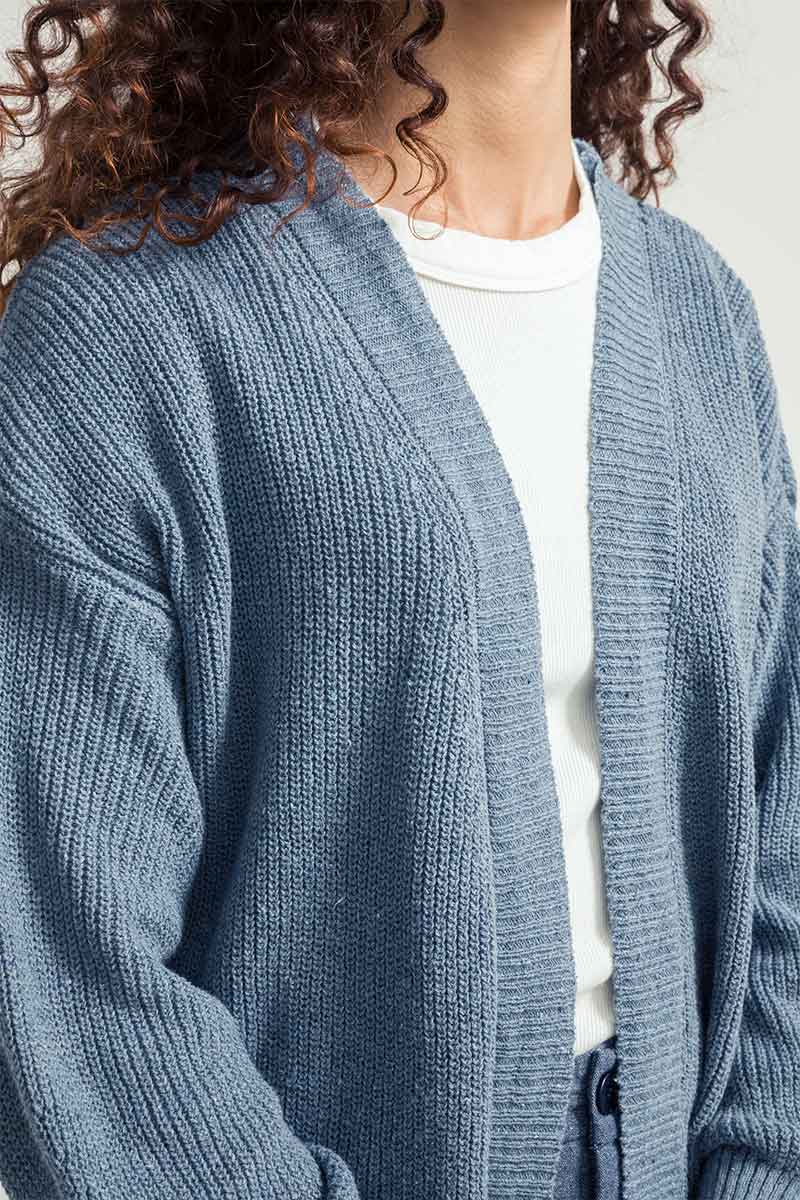 Blu Atlantico | Cardigan Cotone Donna Jeans Rigenerato