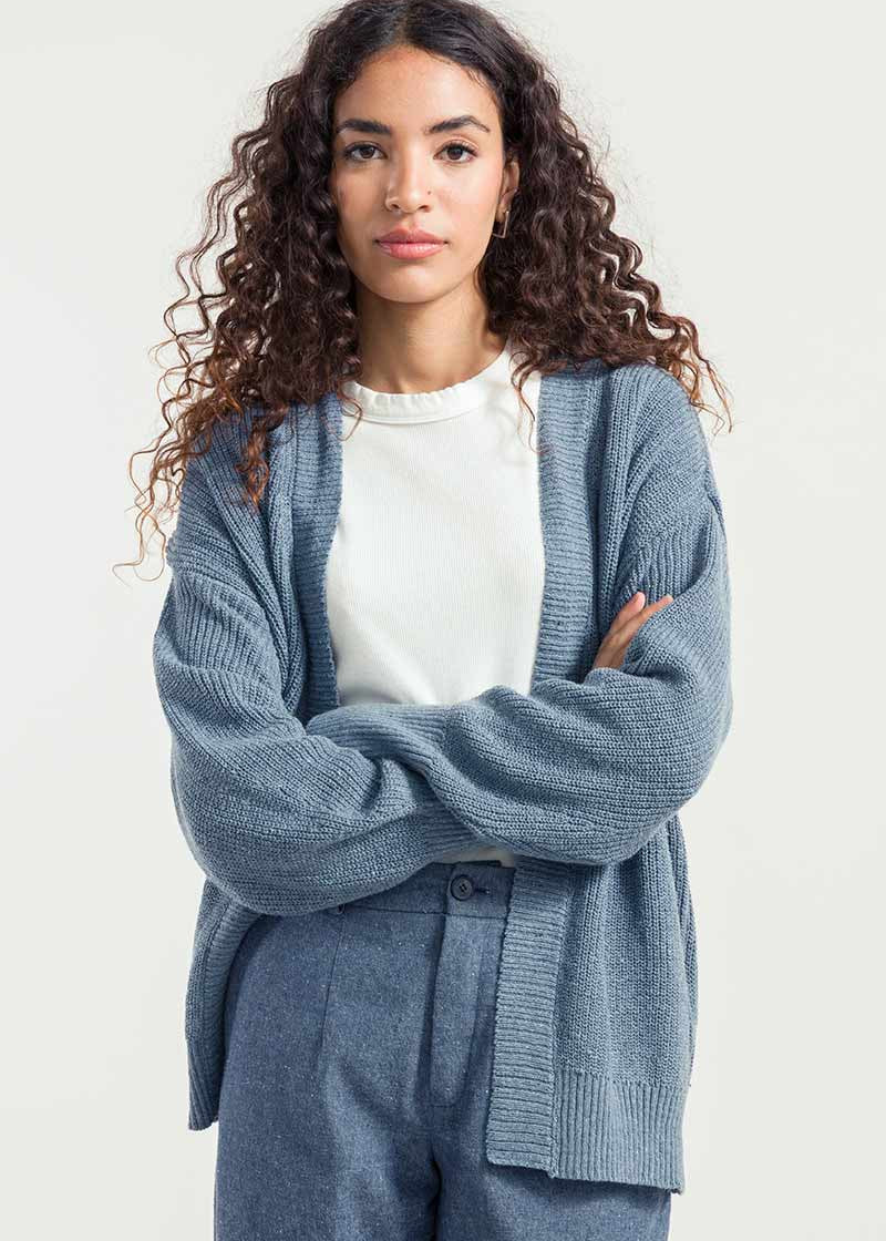 Blu Atlantico | Cardigan Cotone Donna Jeans Rigenerato