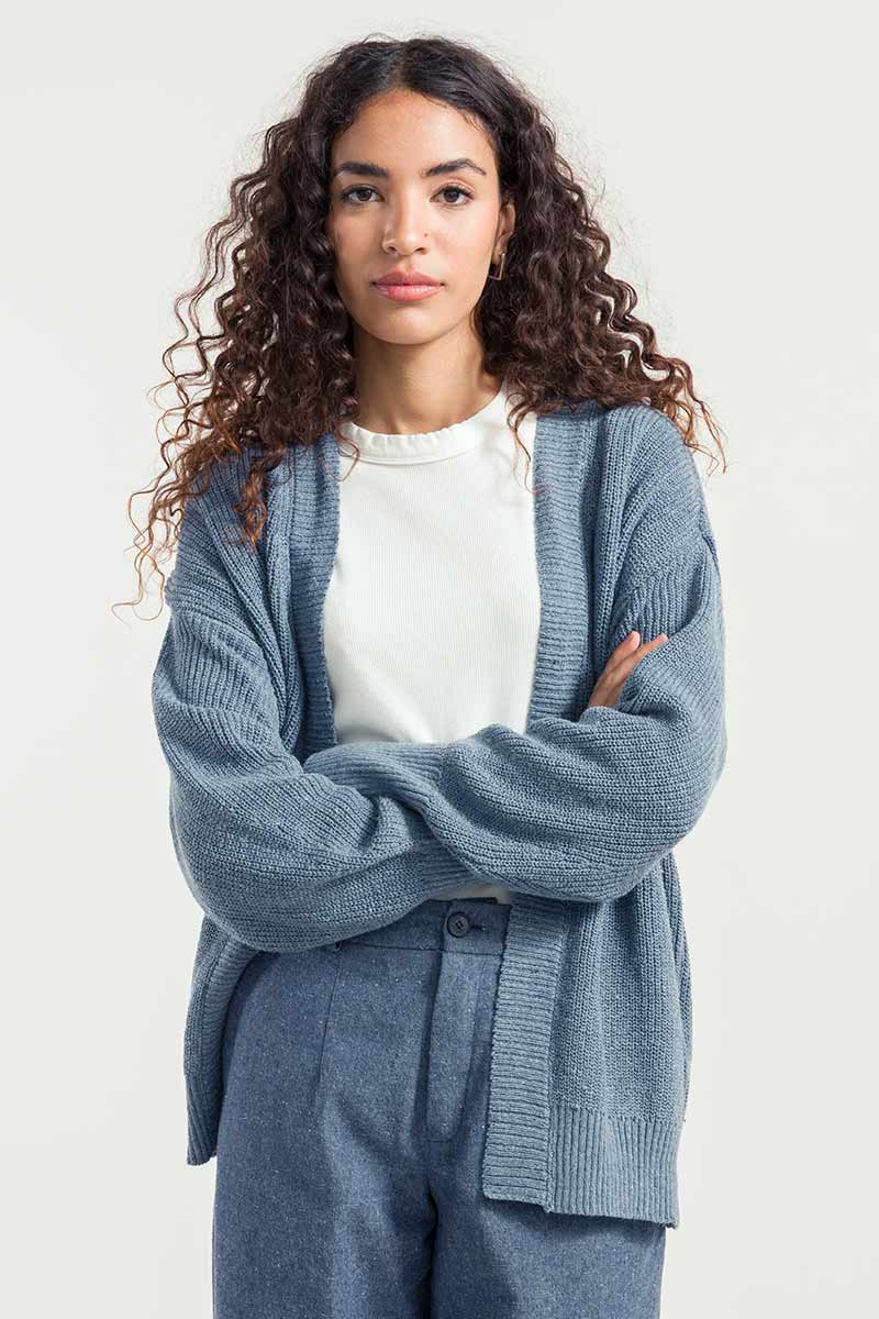 Blu Atlantico | Cardigan Cotone Donna Jeans Rigenerato