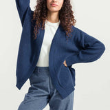 Blu Baltico | Cardigan Cotone Donna Jeans Rigenerato