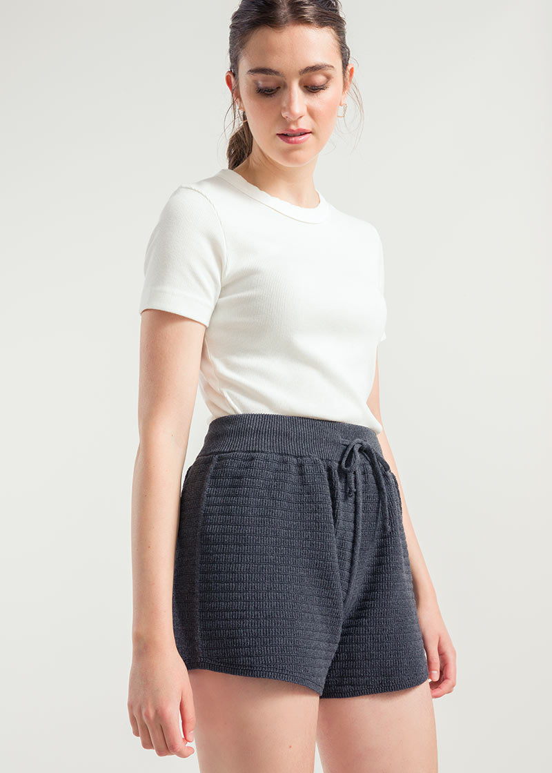 Grigio Antracite | Shorts in Maglia Donna Cotone Rigenerato Stella