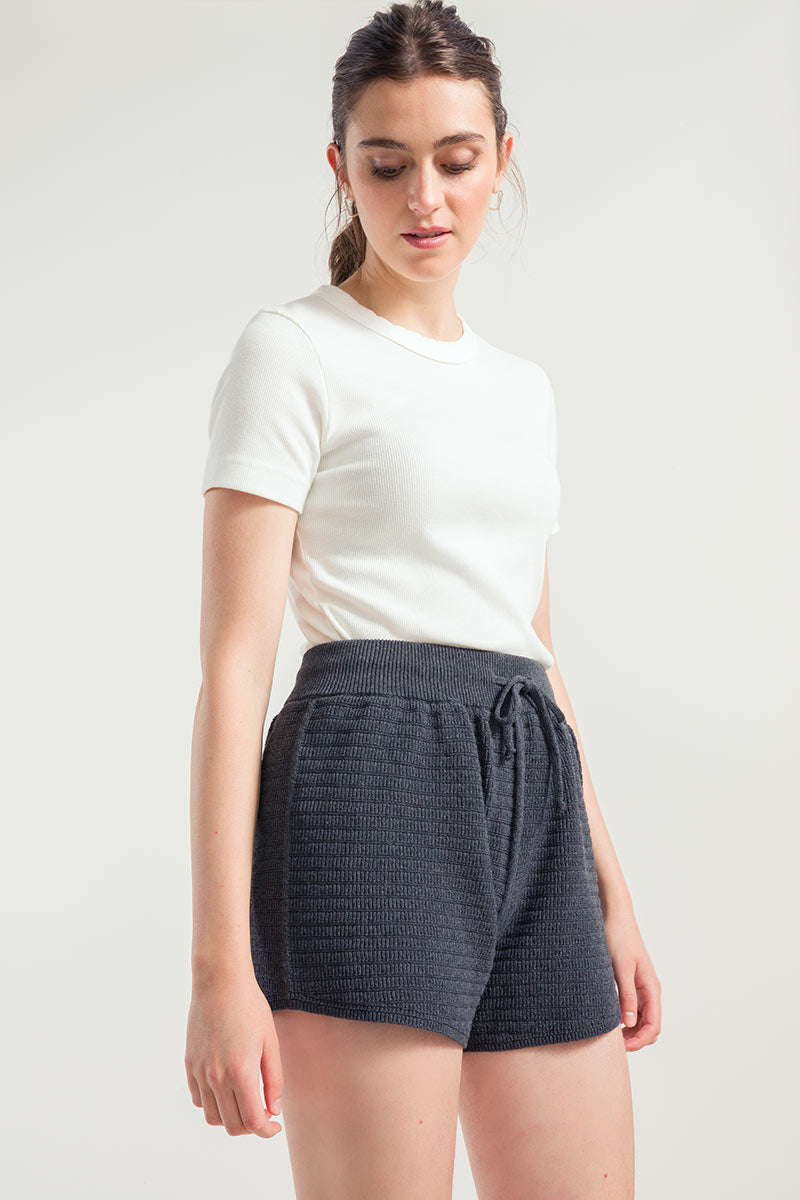 Grigio Antracite | Shorts in Maglia Donna Cotone Rigenerato Stella