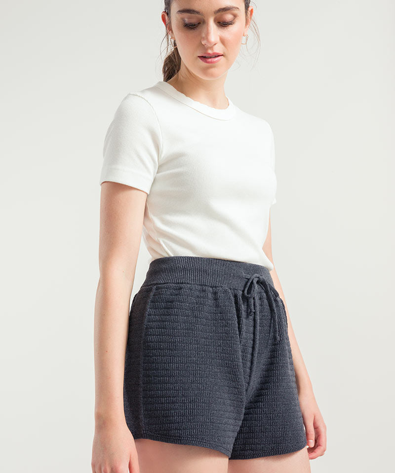 Grigio Antracite | Shorts in Maglia Donna Cotone Rigenerato Stella