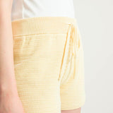 Giallo Crema | Shorts in Maglia Donna Cotone Rigenerato Stella