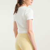 Giallo Crema | Shorts in Maglia Donna Cotone Rigenerato Stella