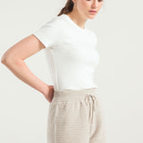 Beige Avena | Shorts in Maglia Donna Cotone Rigenerato Stella