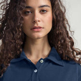 Blu Balena | Maglia Polo Donna Cotone Rigenerato Ludo