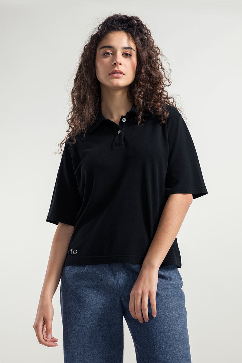 Rifò LUDO Maglia Polo Donna Cotone Rigenerato