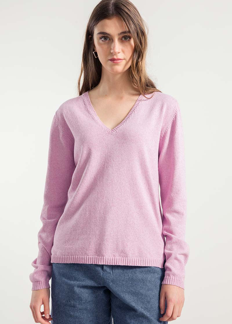 Rosa Magnolia | Maglia Donna Cotone Rigenerato Arianna