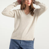 Beige Avena | Maglia Donna Cotone Rigenerato Arianna