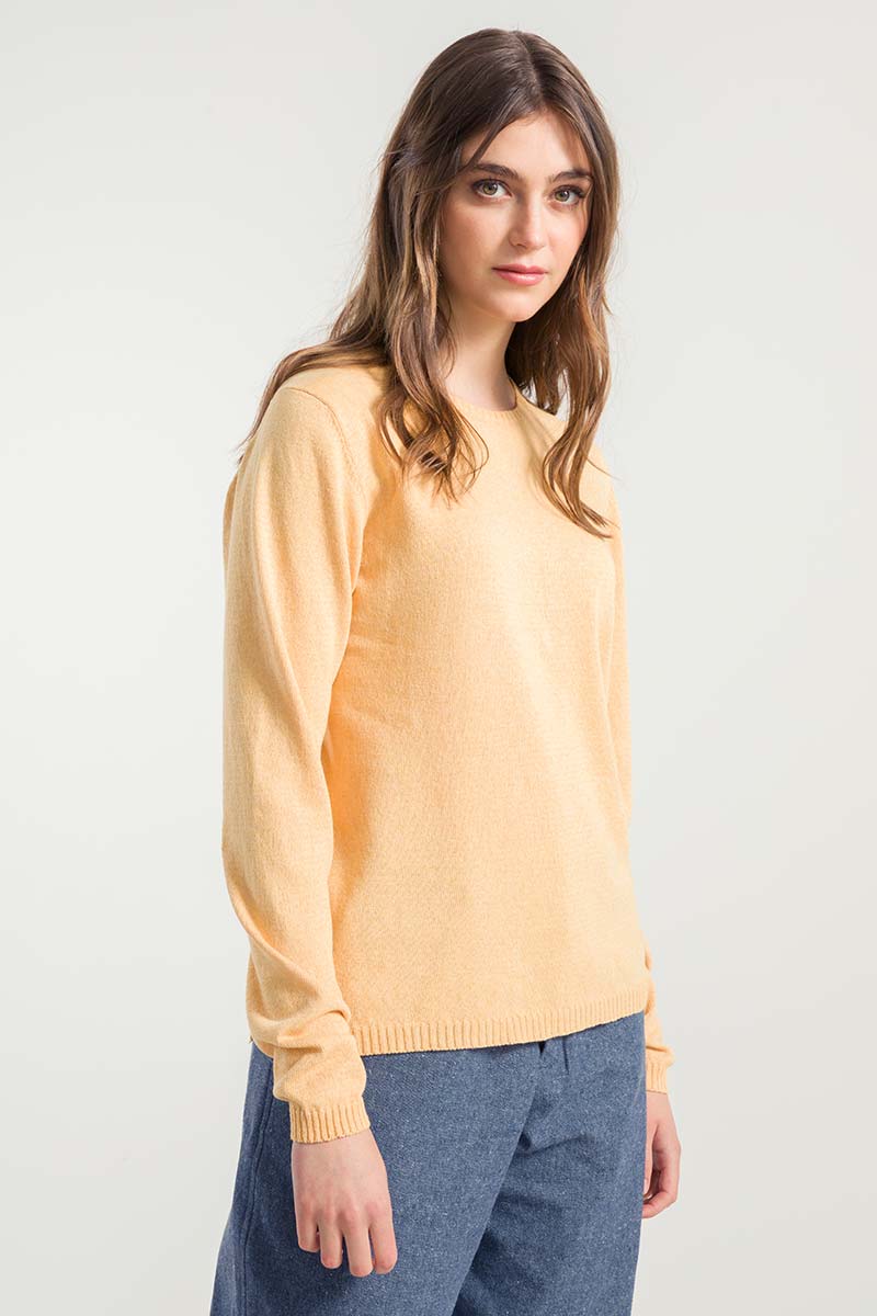 Maglia Donna Cotone Rigenerato Giorgia Arancio - Moda Etica Rifò