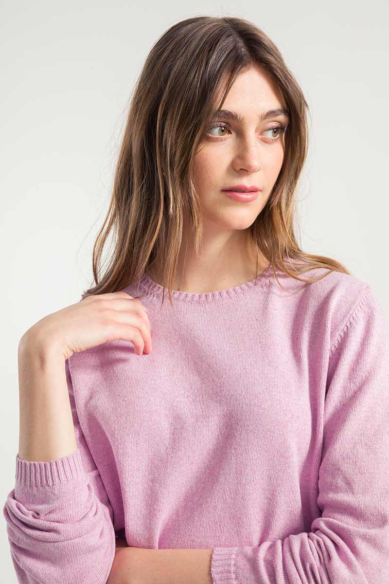 Rosa Magnolia | Maglia Donna Cotone Rigenerato Giorgia