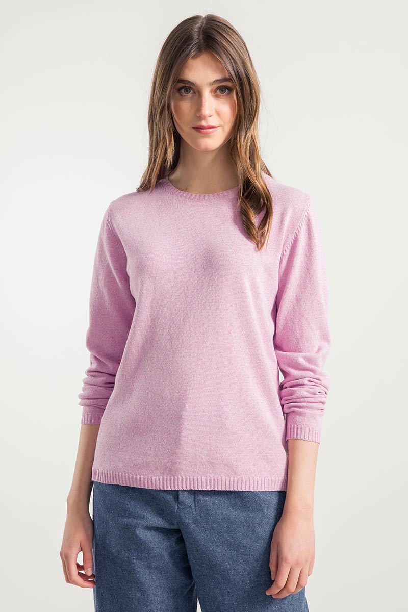 Maglia Donna Cotone Rigenerato Giorgia Rosa - Moda Etica Rifò