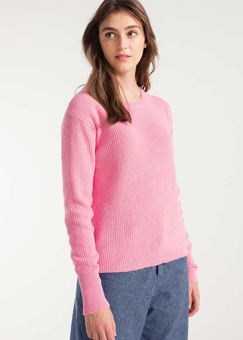 Rosa Ciliegio | Maglia Donna Cotone Rigenerato Olga