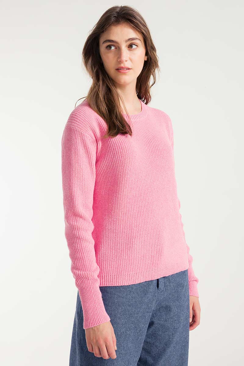 Rosa Ciliegio | Maglia Donna Cotone Rigenerato Olga