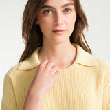 Giallo Crema | Maglia Donna Cotone Rigenerato Olivia