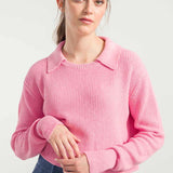 Rosa Ciliegio | Maglia Donna Cotone Rigenerato Olivia