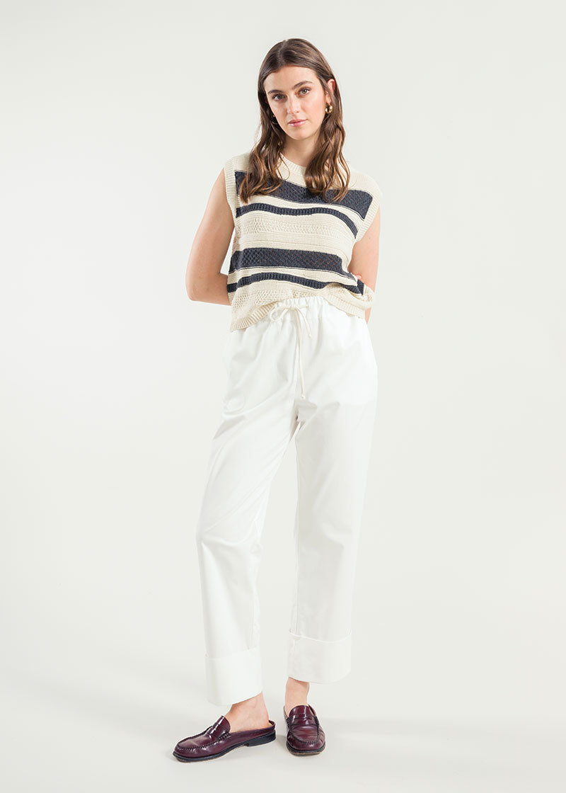 Bianco Burro | Canotta Donna Cotone Rigenerato Cassandra
