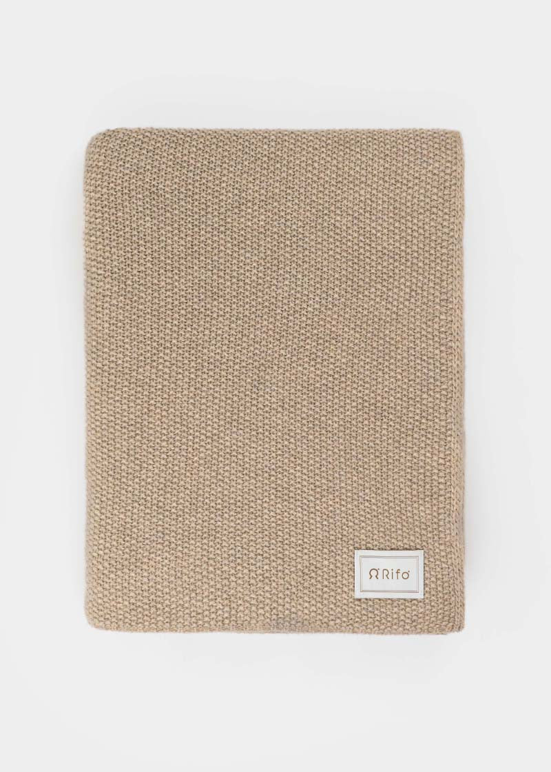 Beige Naturale | Coperta lana rigenerata Nido