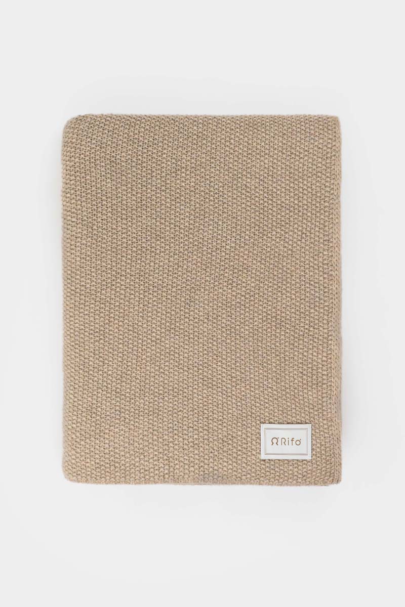 Beige Naturale | Coperta lana rigenerata Nido