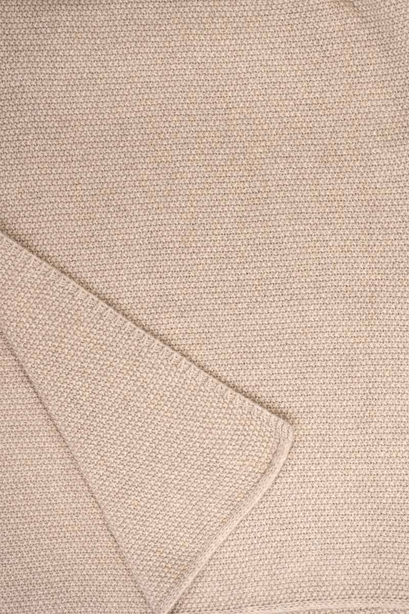 Beige Naturale | Coperta lana rigenerata Nido