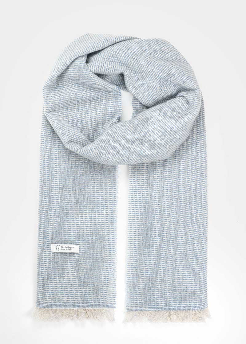 Azzurro Terso | Stola Cashmere Rigenerato Agape