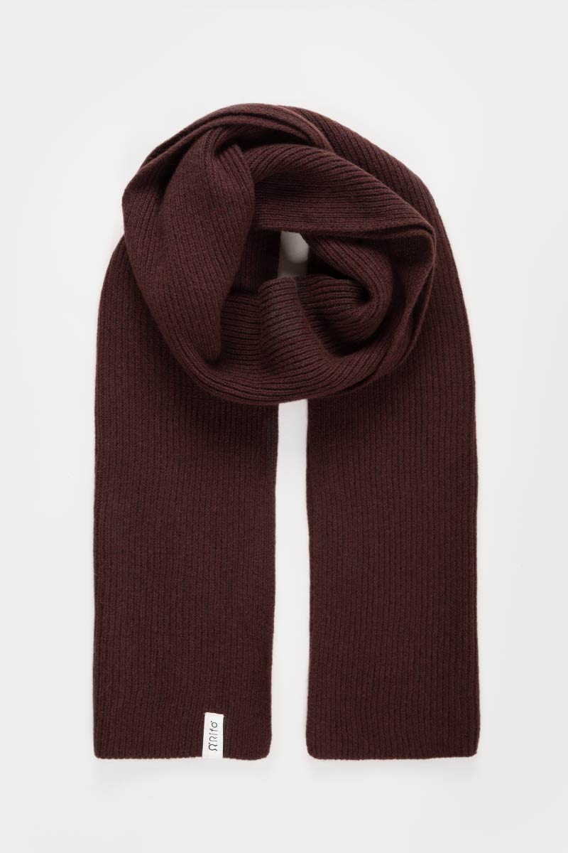 Men Women Recycled Cashmere Scarf Federico Brown - Rifò